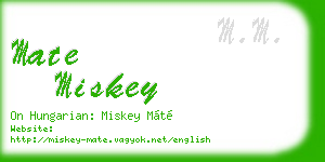 mate miskey business card
