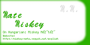 mate miskey business card